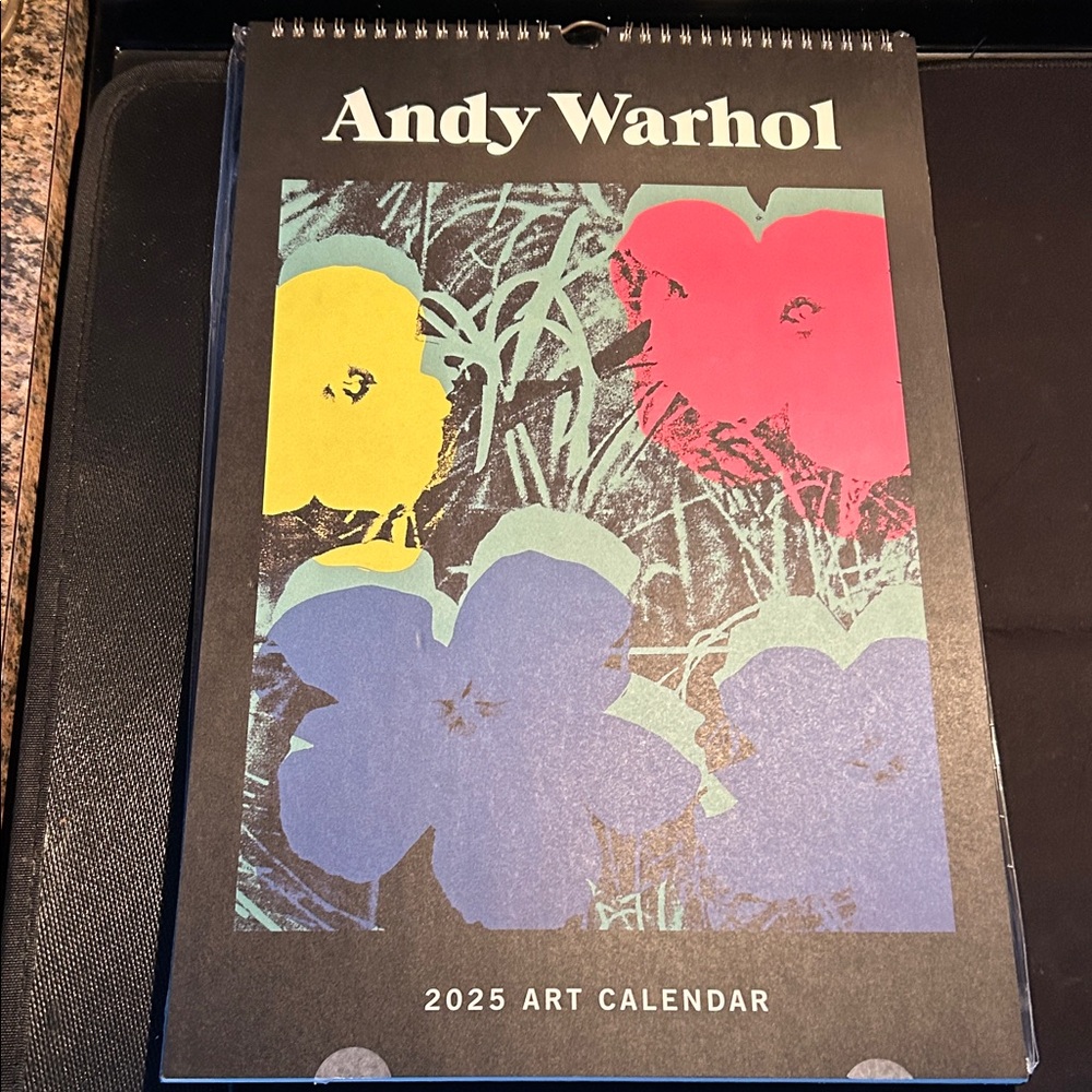 Collectible 2025  (12)- Art Calendar - Black Cover with Multicolor Pop Art